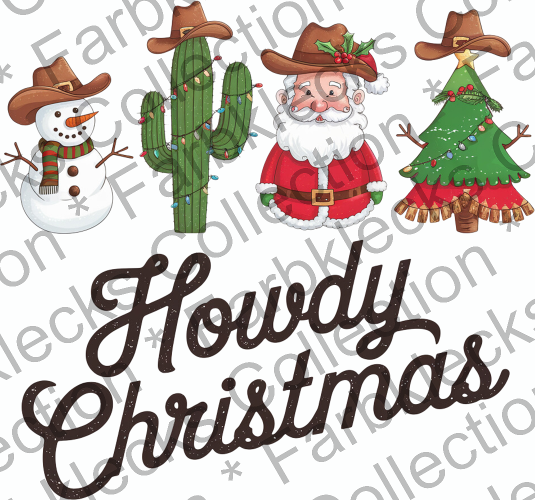 Motivtransfer 9455 Western Howdy Christmas