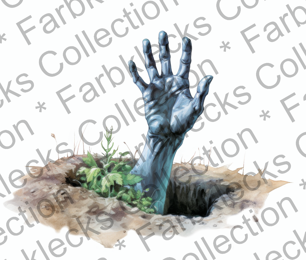 Motivtransfer 9625 Zombiehand blau