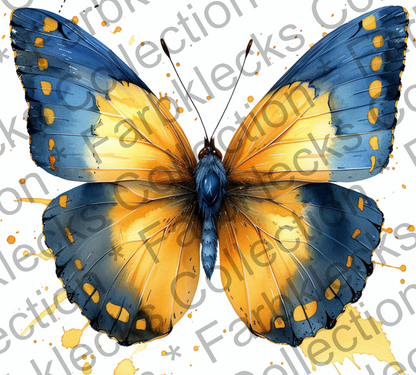 Motivtransfer 9679 Blau gelber Schmetterling