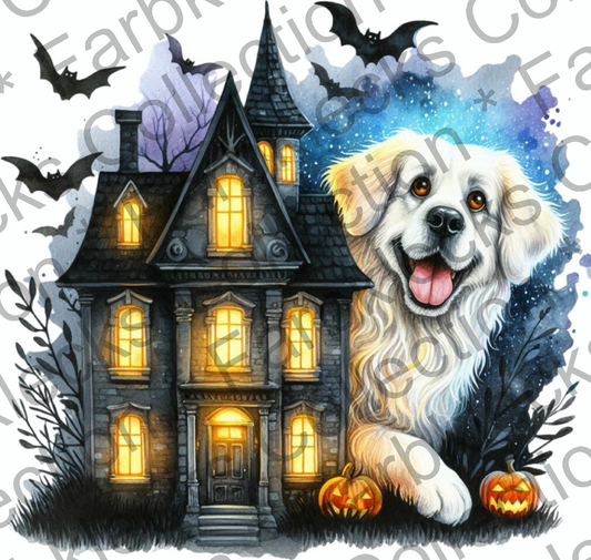 Motivtransfer 9894 Hund bei Halloween